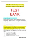 Stahl's Essential Psychopharmacology Neuroscientific Basis and Practical Applications TEST BANK - All chapters covered 