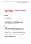 Professional Nursing: Concepts & Challenges, 9th Edition Test Bank Graded A
