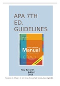 Publication Manual of the American Psychological Association: 7th Edition