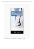 Bates’ Guide To Physical Examination and History Taking 12th Edition Bickley Test Bank & Rationals: CHO1 Through CH20