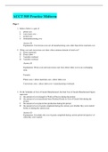 ACCT 505 Practice Midterm Questions and Answers