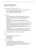 B&C 3 - Alle hoorcollege aantekeningen Radboud 2021 (Cognitive Neuropsychology)