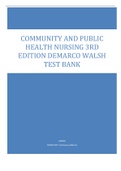 Community-and-Public-Health-Nursing-3rd Edition DeMarco Walsh Test Bank
