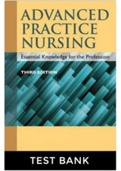 ADVANCED PRACTICE NURSING ESSENTIAL KNOWLEDGE FOR THE PROFESSION 3rd Edition. Chapters 1-30 (Complete Download). 196 Pages. TEST BANK