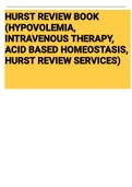 HURST REVIEW BOOK (HYPOVOLEMIA, INTRAVENOUS THERAPY, ACID BASED HOMEOSTASIS, HURST REVIEW SERVICES)