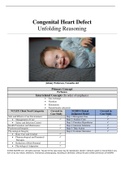 HEALTH ALTERATIONS CLINICAL CASE STUDY_ CONGENITAL HEART DEFECT Trisomy 21 Unfolding Reasoning Johnny Patterson 5 months Old | Already GRADED A+