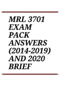 MRL 3701 INSOLVENCY LAW EXAM PACK ANSWERS (2019 -2014) AND 2020 BRIEF NOTES