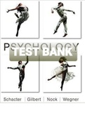 TEST BANK FOR PSYCHOLOGY 4TH EDITION DANIEL SCHATER (2016)