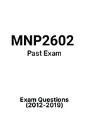 MNP2602 - Past Exam Papers (2012-2019)