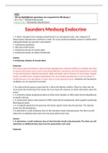 NURS 618 Saunders Medsurg Endocrine Revised (LATEST UPDATE}/ GRADED A- Q and A Solutions with Rationales.