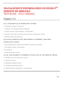 MANAGEMENT INFORMATION SYSTEMS 9TH EDITION BY BIDGOLI TEST BANK – FULL VERSION  Chapters 1-14