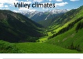 Valley and Urban climates