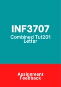 INF3707 (NOtes, ExamPACK, ExamQuestions, Tut201 Letters)