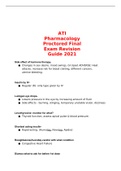ATI Pharmacology Proctored Final Exam Revision Guide 2021