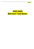 NSG 6420 - Mid-term Test Bank.