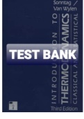 Exam (elaborations) TEST BANK FOR Classical Mechanics and Thermodynamics Chapters 1-9 By Sonntag, Borgnakke and Van Wylen. (Solution Manual) 