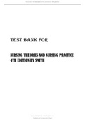 Nursing Theories And Nursing Practice (Parker, Nursing Theories And Nursing Practice) 4th Edition Latest Test Bank