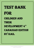 Test Bank For Children and Their Development 4th Canadian Edition by Kail.