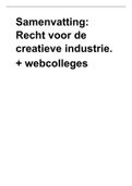 Samenvatting Recht in de creatieve industrie, ISBN: 9789046905869  M206 Recht Voor De Creatieve Industrie