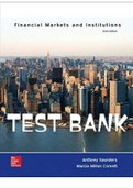 Exam (elaborations) Test Bank For Financial Markets & Institutions 6th 