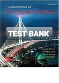 Exam (elaborations) TEST BANK FOR  Fundamentals of Structural Analysis 5th Edition By Kenneth M. Leet, Chia-Ming Uang, Joel T. Lanning, Anne M. Gilber (Solution Manual)-Converted 