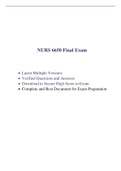 NURS 6650 Final Exam (3 Versions, 225 Q & A, Latest-2021) / NURS 6650N Final Exam / NURS6650 Final Exam / NURS6650N Final Exam |Verified Q & A, Complete Document for EXAM|
