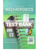 Exam (elaborations) TEST BANK FOR Introduction to Mechatronics and Measurement Systems 4th Edition By David G. Alciatore, Michael B. Histand (Solution Manual)-Converted 