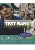 Exam (elaborations) TEST BANK FOR KIMMEL AND ARONSON SOCIOLOGY NOW The Essentials Prepared by Elizabeth Pare 