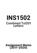 INS1502 - Combined Tut201 Letters (2017-2020) 