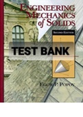 Exam (elaborations) TEST BANK FOR Mechanics of Materials 2nd Edition By Egor P. Popov (Solution Manual)