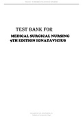 TEST BANK FOR MEDICAL SURGICAL NURSING 9TH EDITION IGNATAVICIUS UPDATED