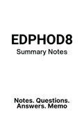EDPHOD8 - Summarised NOtes