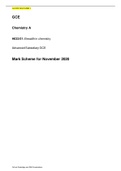 H032/01: Breadth in chemistry Mark Scheme for November 2020