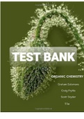 Exam (elaborations) TEST BANK ORGANIC CHEMISTRY 11TH EDITION by GRAHAM SOLOMONS 