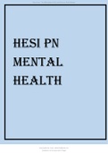 HESI PN Mental Health Latest  2021/2022