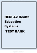 HESI A2 Health Education Systems Latest Test Bank.