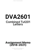 DVA2601 202 - Combined Tut201 Letters 2018-2021.