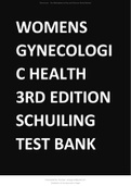Test Bank For Womens Gynecologic Health 3rd Edition Schuiling Updated