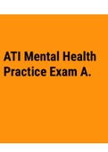 ATI Mental Health Practice Exam A 