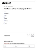 HESI A2 Math Study Guide:  Math Terms To Know Hesi Complete Review Flashcards Quizlet Hesi A2 Resources
