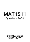 MAT1511 - Exam Questions PACK (2014-2019) 