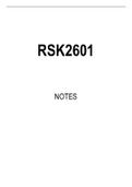 RSK2601 Summarised Study Notes