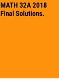 Exam (elaborations) MATH 32A 2018 Final Solutions 