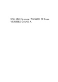 NSG 6020 3p exam / NSG6020 3P Exam VERIFIED Q AND A