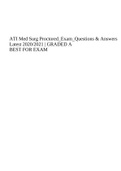 ATI Med-Surg proctored Exam Questions & Answers A Grade