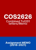 COS2626 - Tutorial Letters 201 (Merged) (2018-2021) (Questions&Answers)