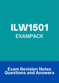 ILW1501 Exam PACK 2023: The Complete Solution with Questions and Answers (Updated)