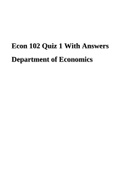 ECON 102 QUIZ 1 QUESTIONS AND ANSWERS.