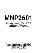 MNP2601 - Combined Tut201 Letters (2015-2021) 
