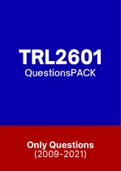 TRL2601 - Exam Questions PACK (2009-2021)